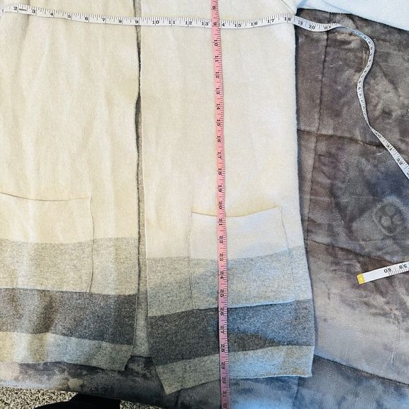 Benedetta B Merino Wool Cashmere Blend Italian Made Color Block Open Cardigan S - Picture 9 of 11